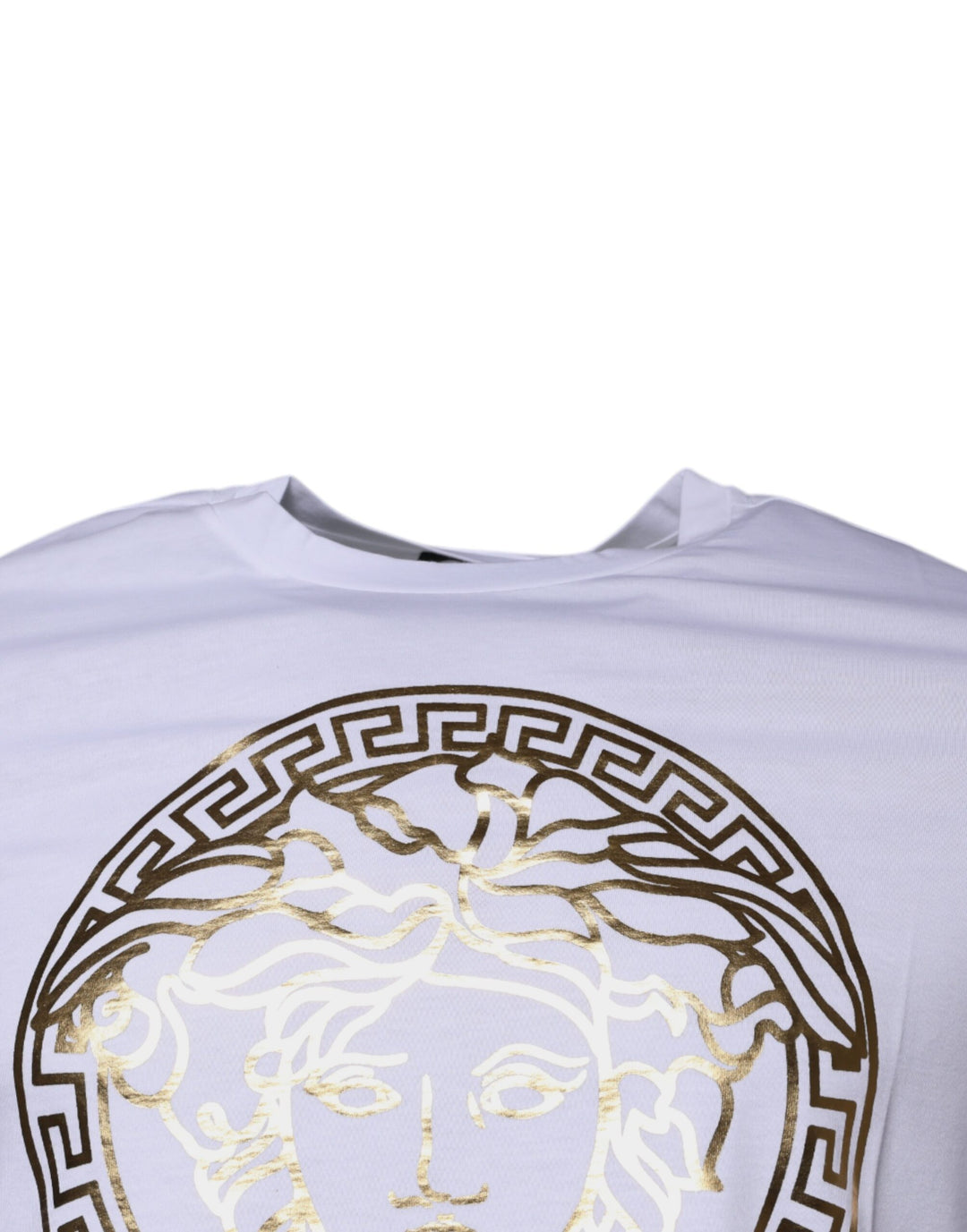 Versace Sample Sale Versace White Medusa Print Cotton Crew Neck T-shirt - | Designer outlet