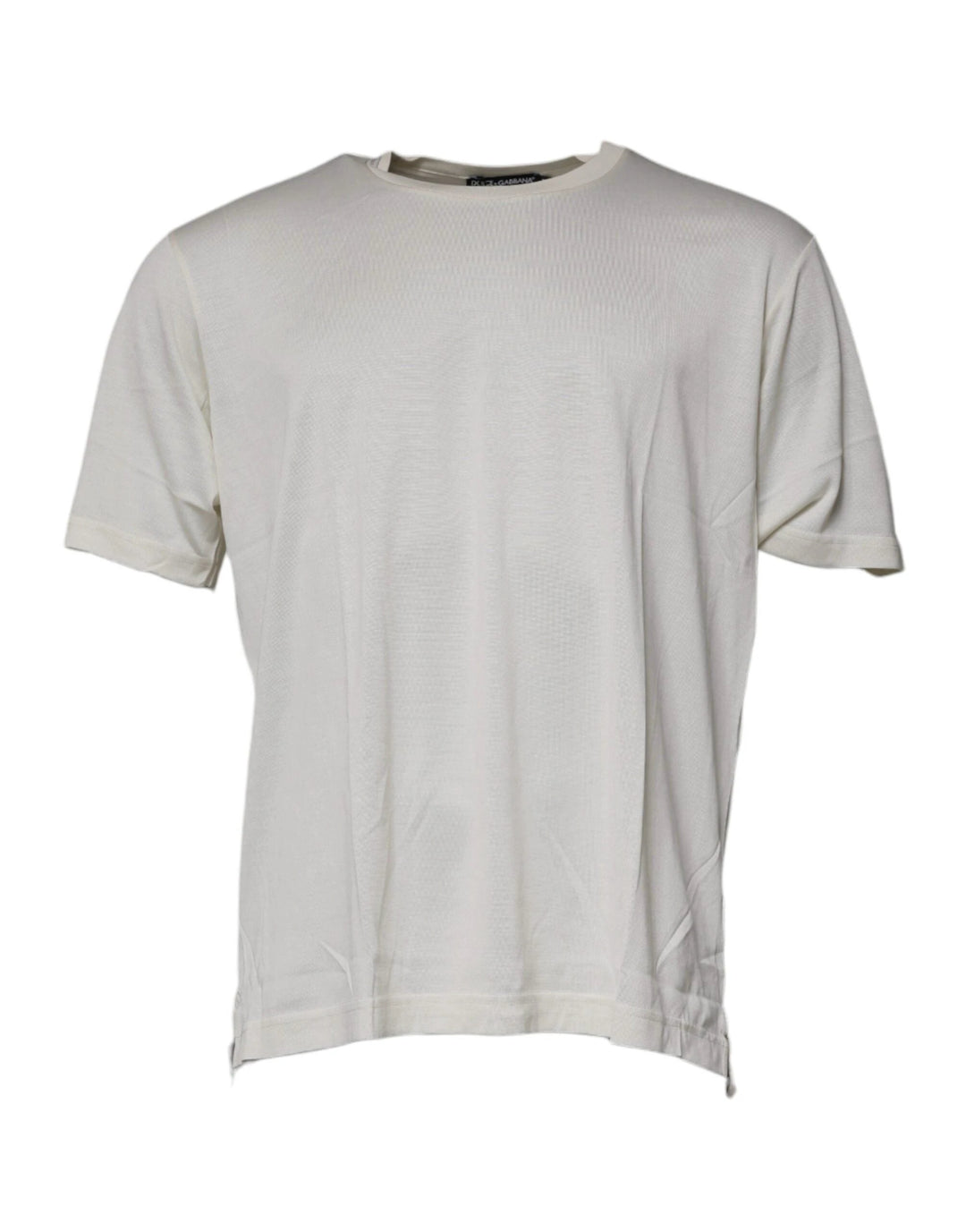 Dolce &amp; Gabbana Sample Sale Dolce &amp; Gabbana Off White Crew Neck Short Sleeve T-shirt - | Designer outlet