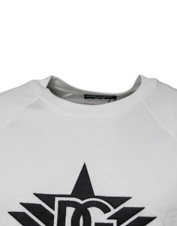 Dolce &amp; Gabbana Sample Sale Dolce &amp; Gabbana White DG Sport Crew Neck Short Sleeve T-shirt - | Designer outlet