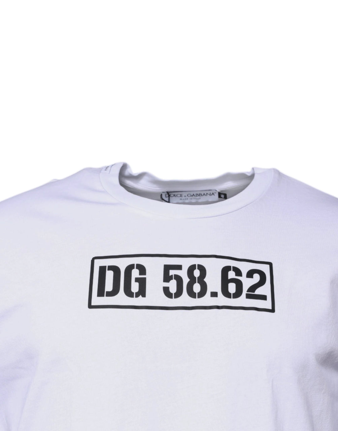 Dolce &amp; Gabbana White DG Logo Cotton Crew Neck T-shirt by Dolce &amp; Gabbana outlet now on sale