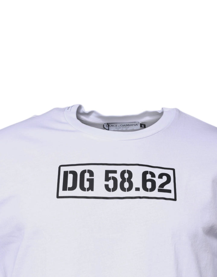 Dolce &amp; Gabbana White DG Logo Cotton Crew Neck T-shirt by Dolce &amp; Gabbana outlet now on sale