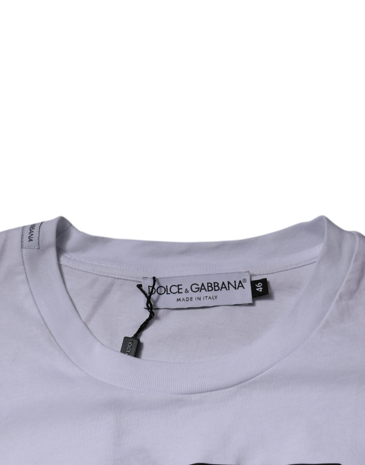 Dolce &amp; Gabbana White DG Logo Cotton Crew Neck T-shirt by Dolce &amp; Gabbana outlet now on sale
