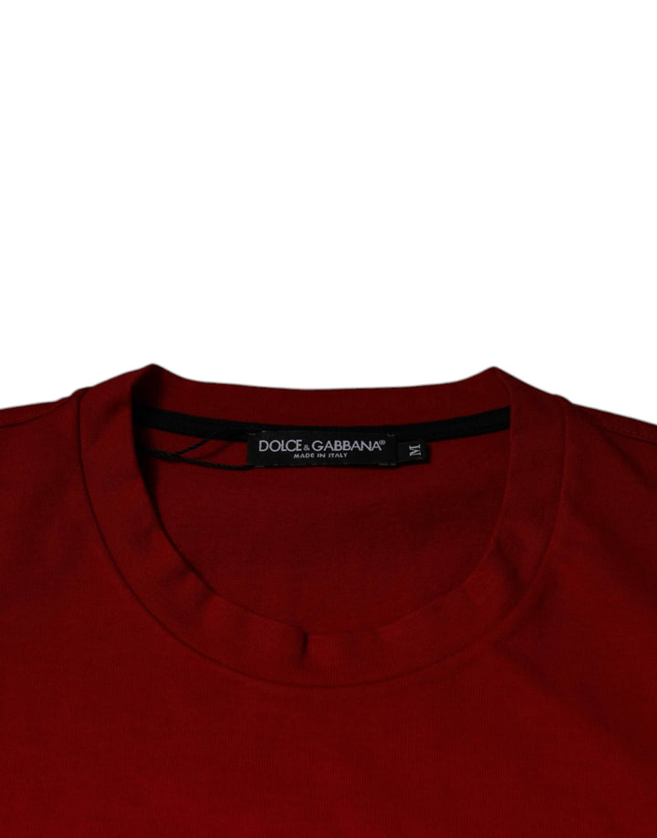 Dolce &amp; Gabbana Red DG Eye Cotton Crew Neck T-shirt by Dolce &amp; Gabbana outlet now on sale
