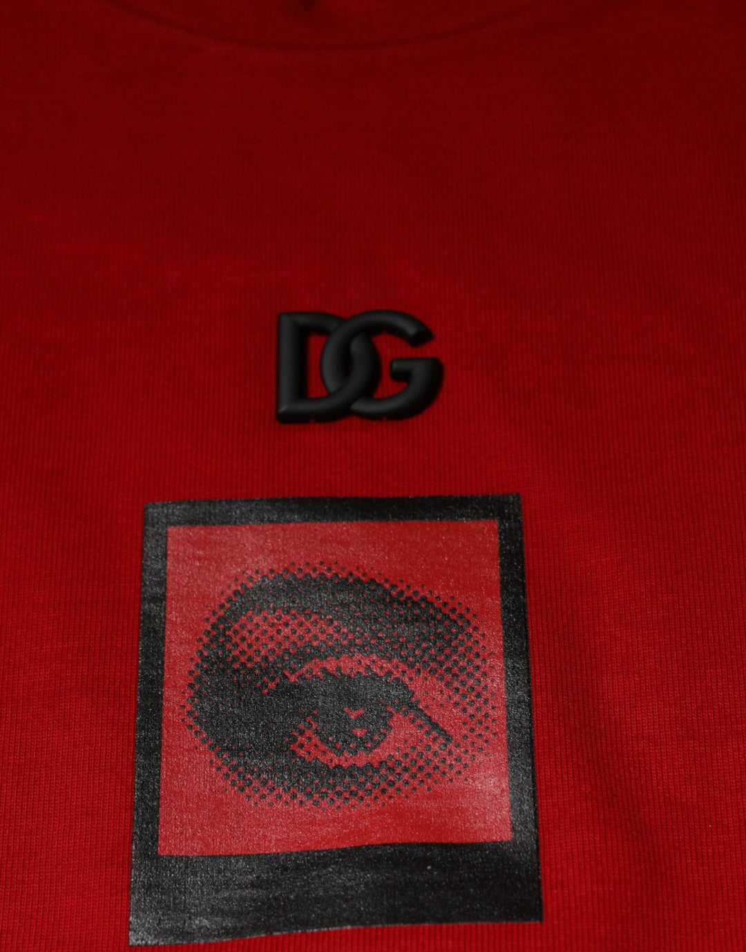 Dolce &amp; Gabbana Red DG Eye Cotton Crew Neck T-shirt by Dolce &amp; Gabbana outlet now on sale