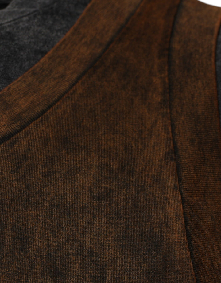 Dolce &amp; Gabbana Sample Sale Dolce &amp; Gabbana Brown Cotton Round Neck Sleeveless T-shirt - | Designer outlet