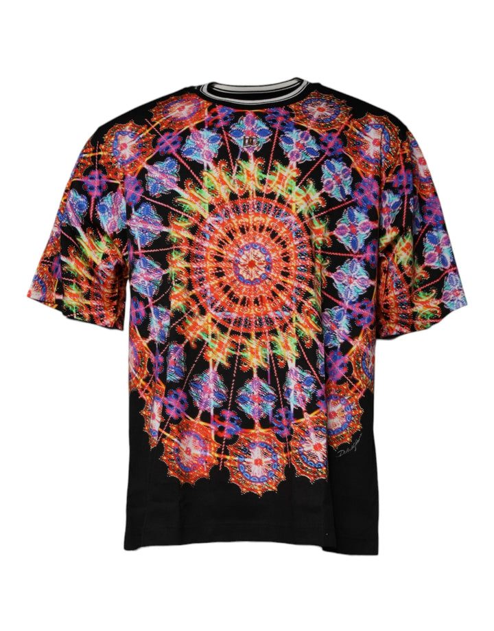 Dolce &amp; Gabbana Multicolor Kaleidoscope Men Short Sleeves T-shirt by Dolce &amp; Gabbana outlet now on sale