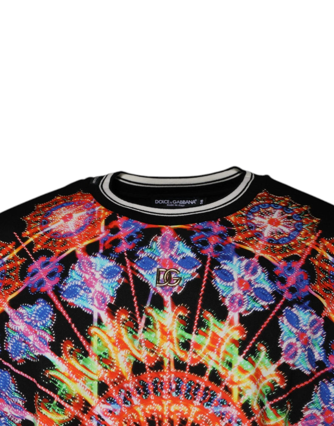 Dolce &amp; Gabbana Multicolor Kaleidoscope Men Short Sleeves T-shirt by Dolce &amp; Gabbana outlet now on sale