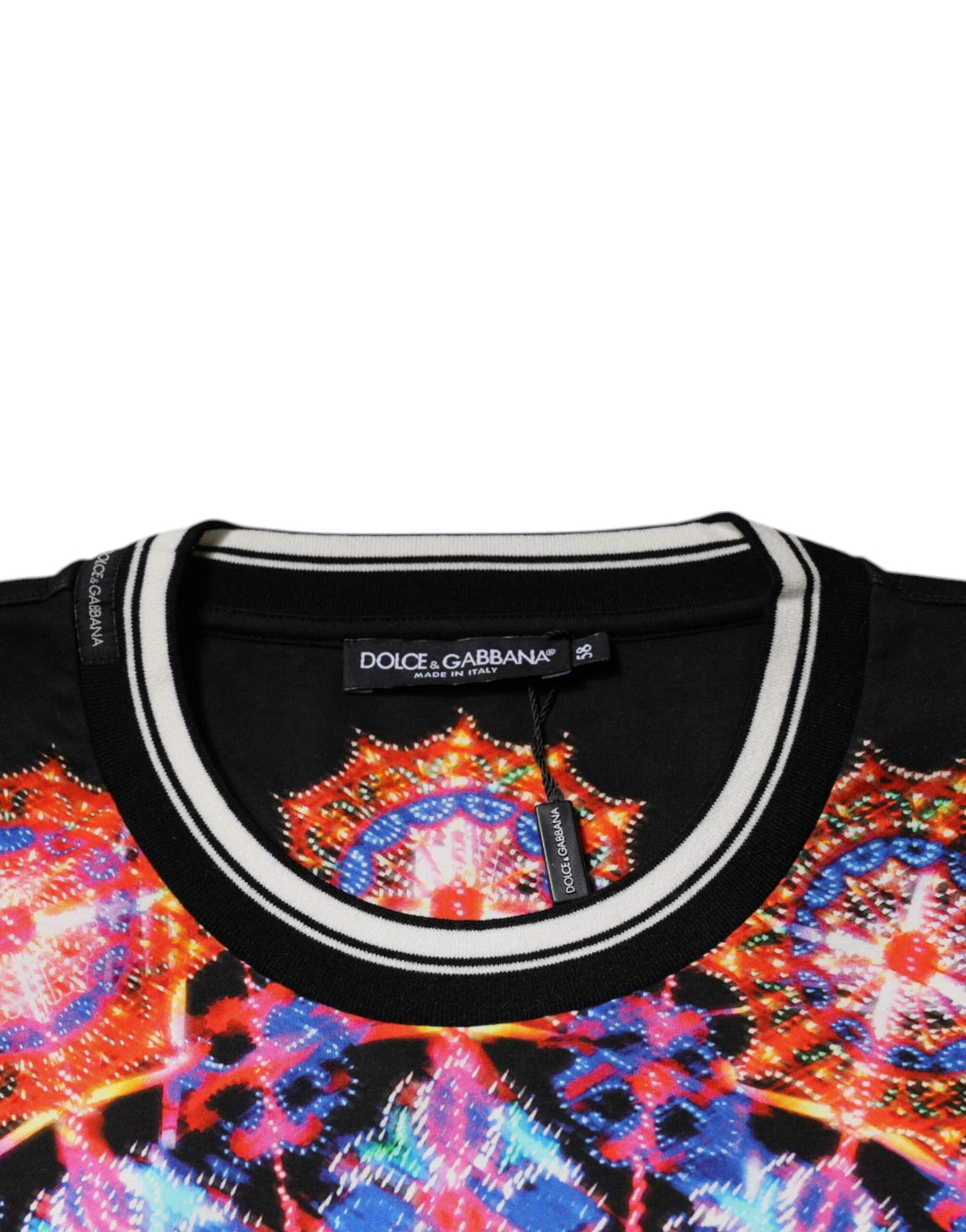 Dolce &amp; Gabbana Multicolor Kaleidoscope Men Short Sleeves T-shirt by Dolce &amp; Gabbana outlet now on sale
