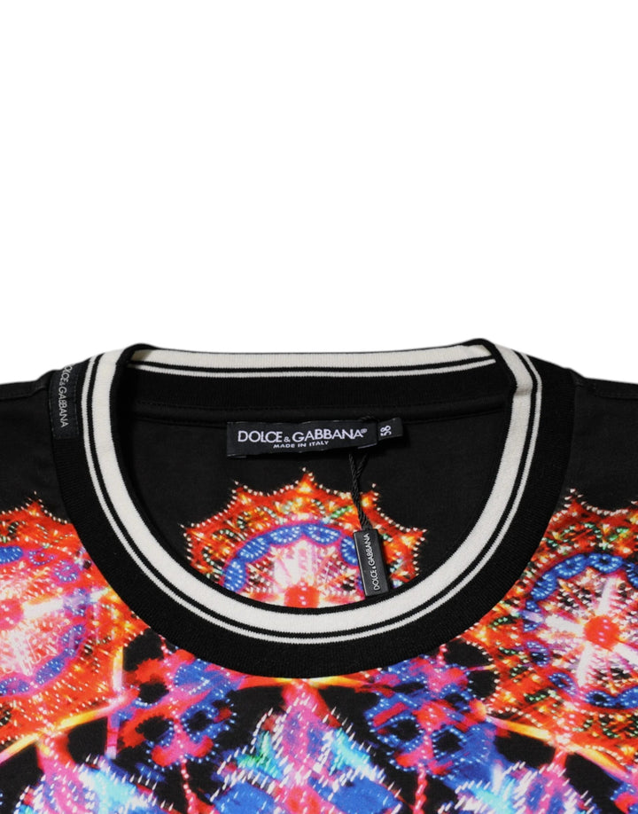 Dolce &amp; Gabbana Multicolor Kaleidoscope Men Short Sleeves T-shirt by Dolce &amp; Gabbana outlet now on sale