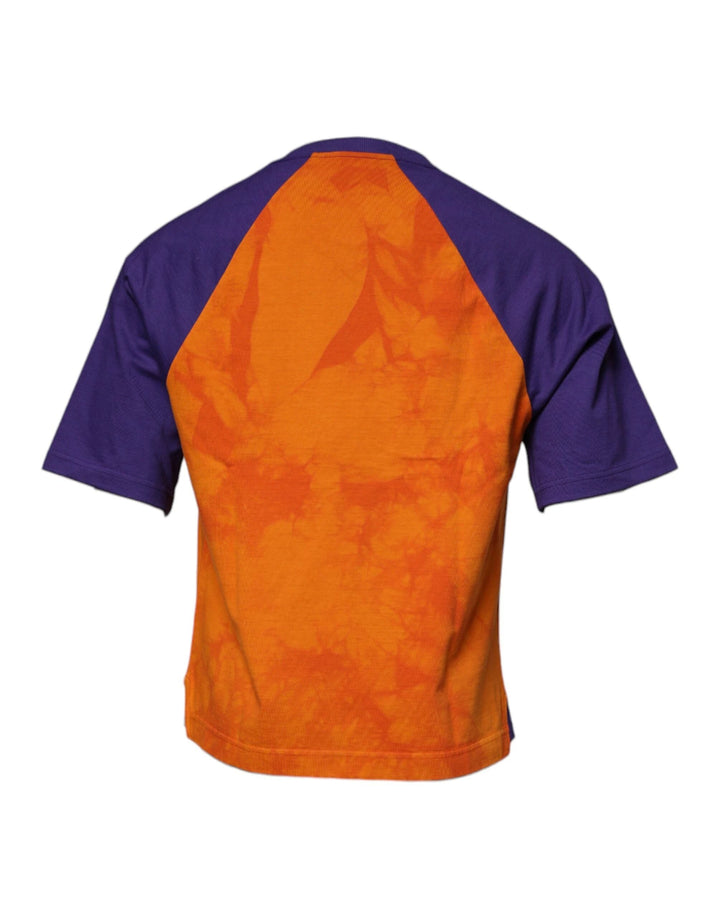 Dolce &amp; Gabbana Sample Sale Dolce &amp; Gabbana Orange Purple Graphic Print Short Sleeves T-shirt - | Designer outlet