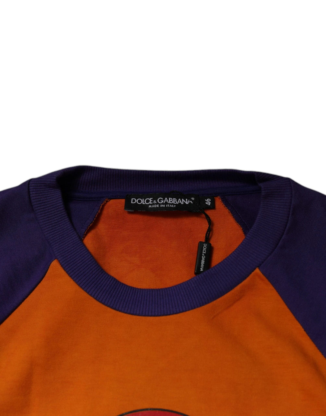Dolce &amp; Gabbana Orange Purple Graphic Print Short Sleeves T-shirt by Dolce &amp; Gabbana outlet now on sale