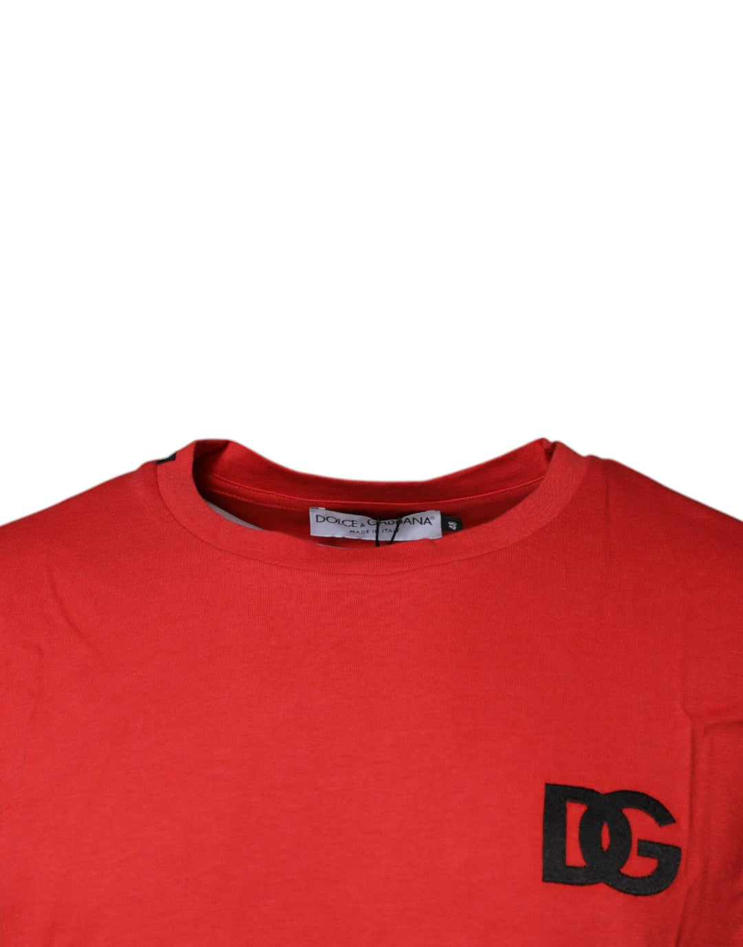 Dolce &amp; Gabbana Sample Sale Dolce &amp; Gabbana Red DG Logo Cotton Crew Neck T-shirt - | Designer outlet