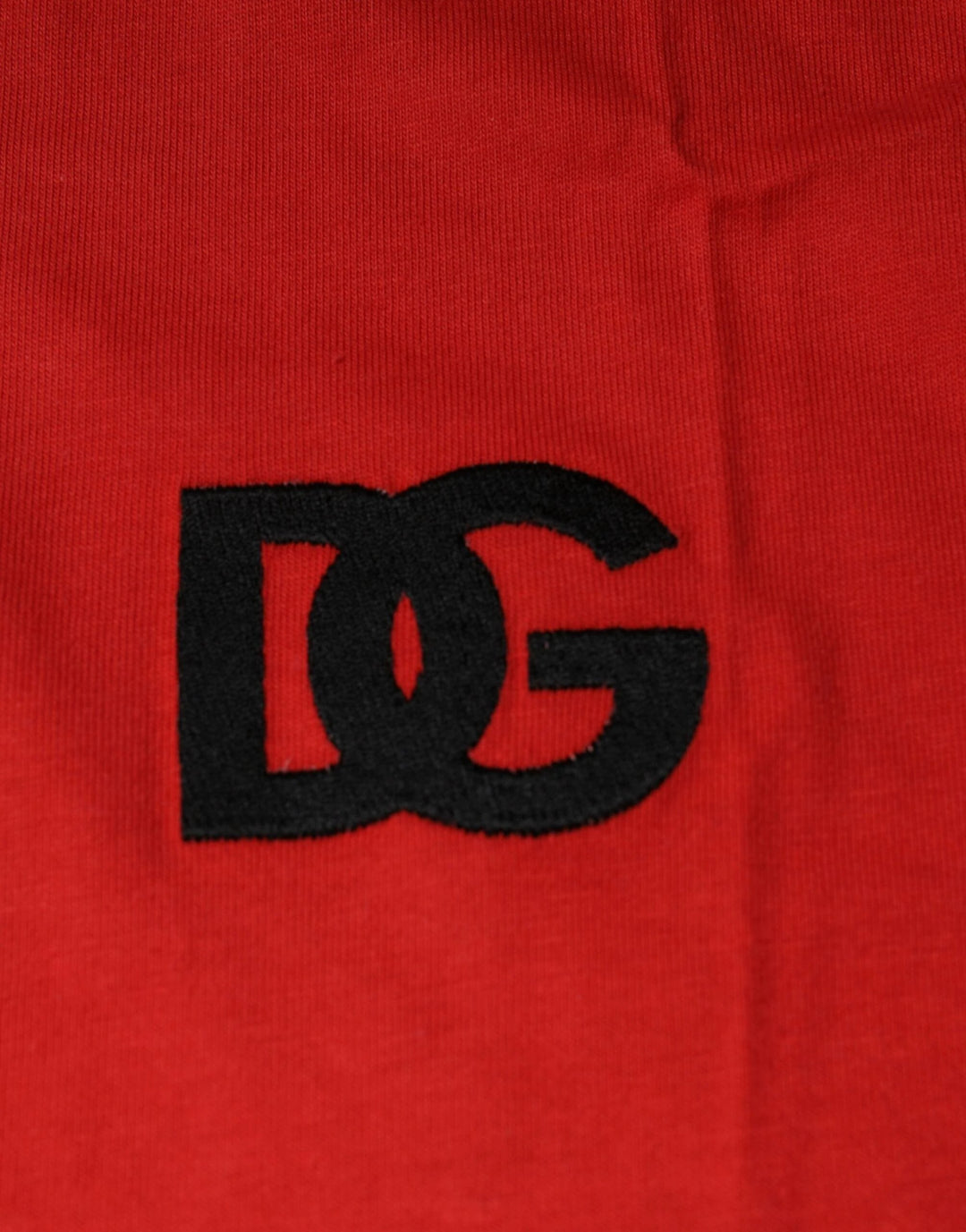 Dolce &amp; Gabbana Sample Sale Dolce &amp; Gabbana Red DG Logo Cotton Crew Neck T-shirt - | Designer outlet