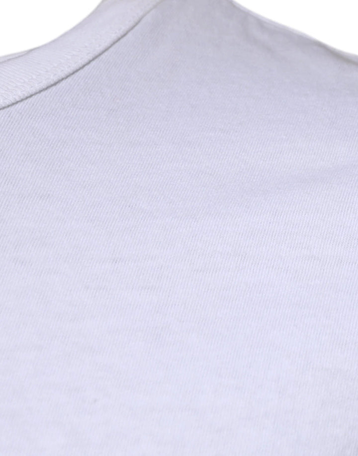 Dolce &amp; Gabbana Sample Sale Dolce &amp; Gabbana White Stripes Crew Neck Short Sleeves T-shirt - | Designer outlet