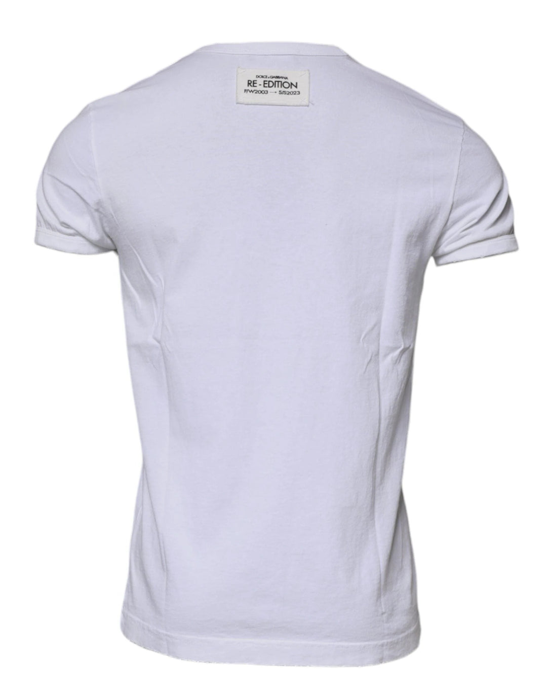 Dolce &amp; Gabbana Sample Sale Dolce &amp; Gabbana White Stripes Crew Neck Short Sleeves T-shirt - | Designer outlet