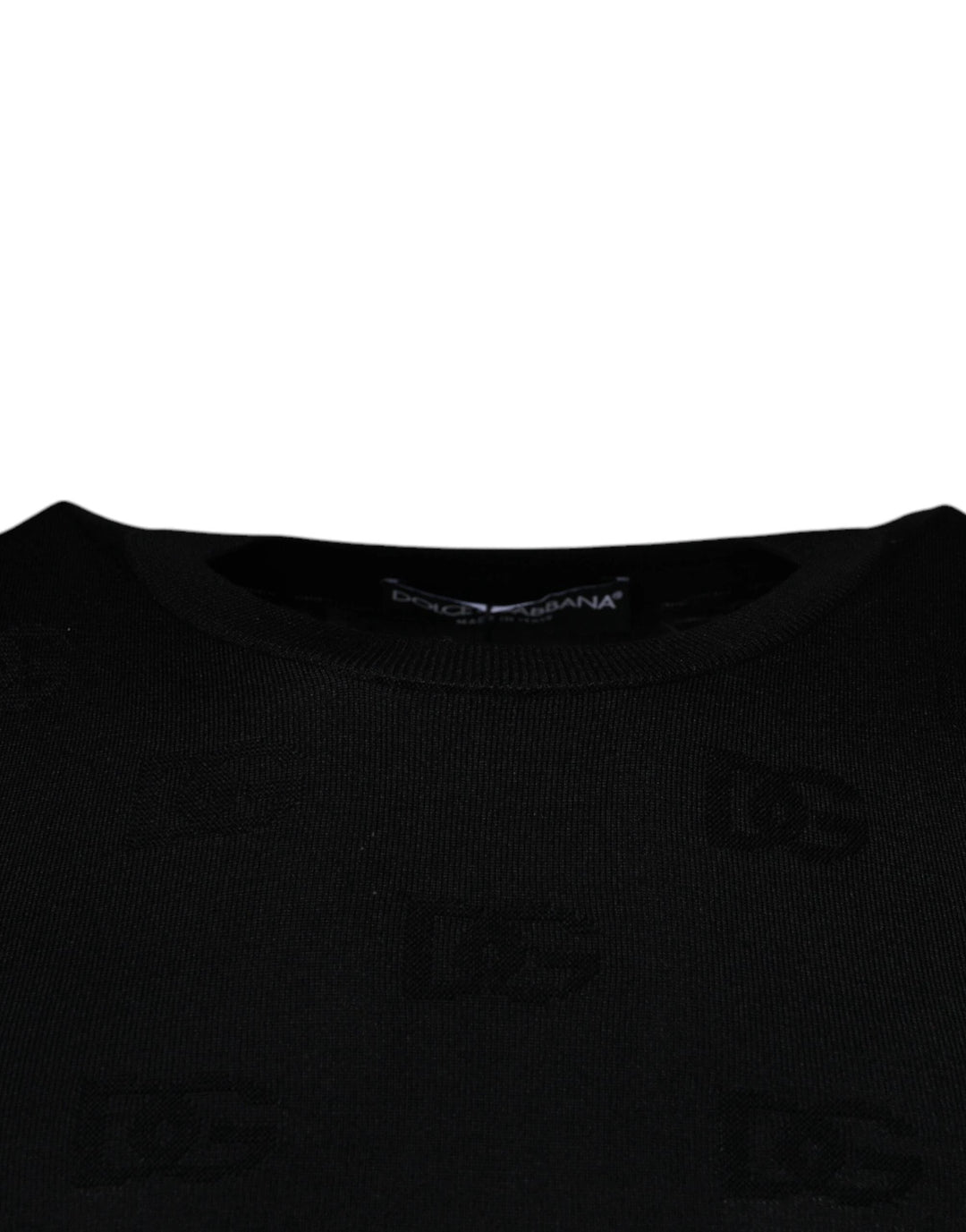 Dolce &amp; Gabbana Sample Sale Dolce &amp; Gabbana Black Silk Round Neck Sleeveless T-shirt - | Designer outlet