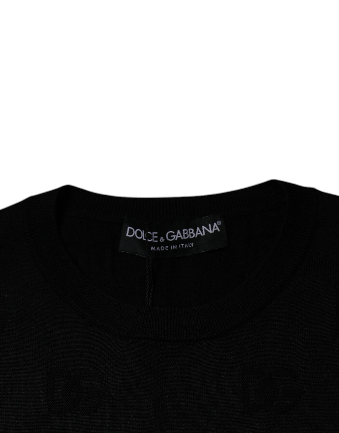 Dolce &amp; Gabbana Sample Sale Dolce &amp; Gabbana Black Silk Round Neck Sleeveless T-shirt - | Designer outlet