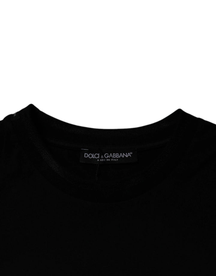 Dolce &amp; Gabbana Sample Sale Dolce &amp; Gabbana Black Crew Neck Short Sleeve T-shirt - | Designer outlet