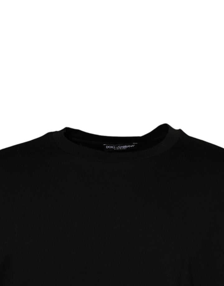 Dolce &amp; Gabbana Sample Sale Dolce &amp; Gabbana Black Crew Neck Short Sleeve T-shirt - | Designer outlet