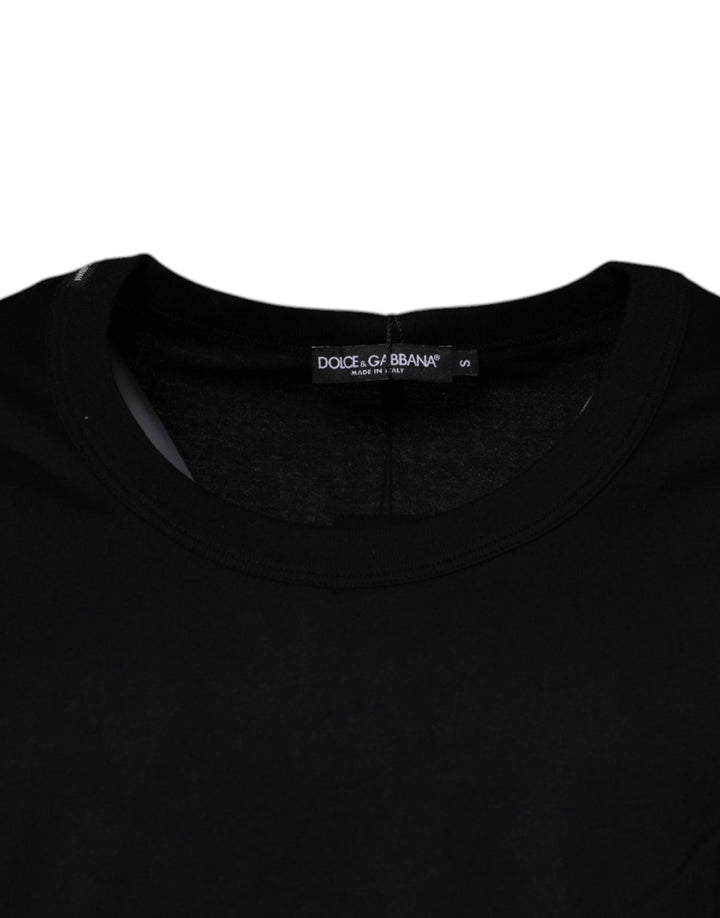 Dolce &amp; Gabbana Black Cotton Round Neck Sleeveless T-shirt by Dolce &amp; Gabbana outlet now on sale