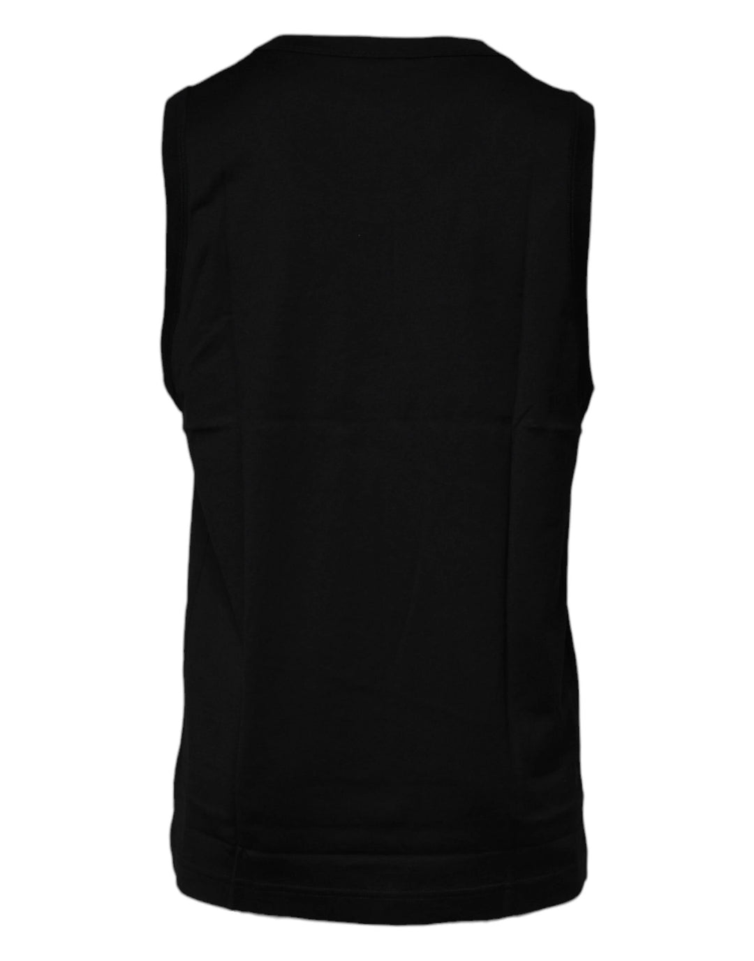 Dolce &amp; Gabbana Black Cotton Round Neck Sleeveless T-shirt by Dolce &amp; Gabbana outlet now on sale
