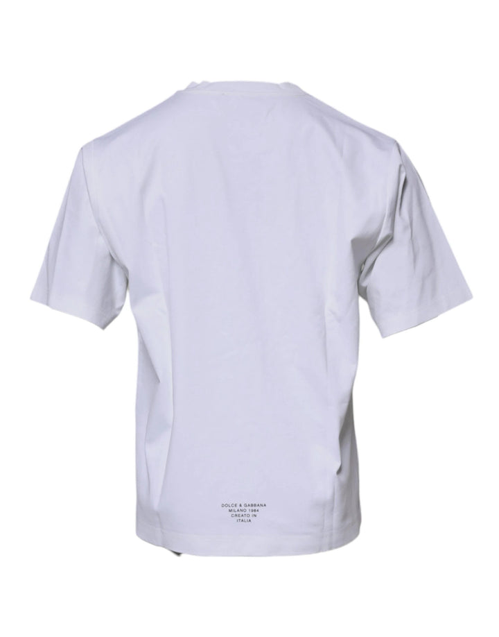 Dolce &amp; Gabbana White DG Logo Cotton Crew Neck T-shirt by Dolce &amp; Gabbana outlet now on sale