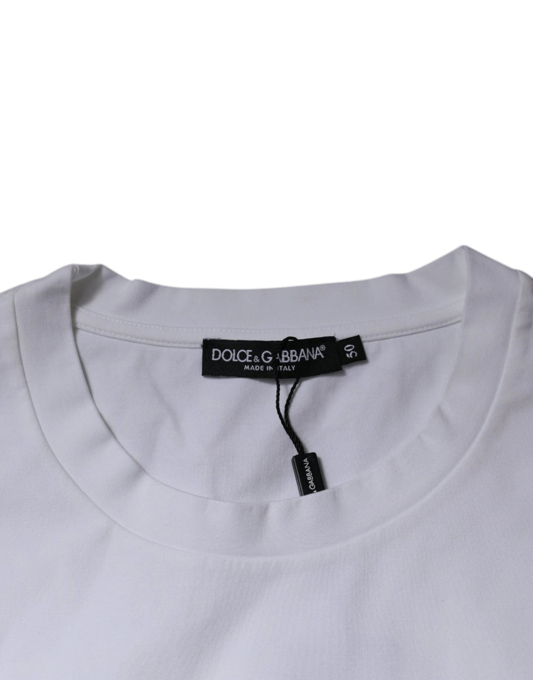 Dolce &amp; Gabbana White DG Logo Cotton Crew Neck T-shirt by Dolce &amp; Gabbana outlet now on sale