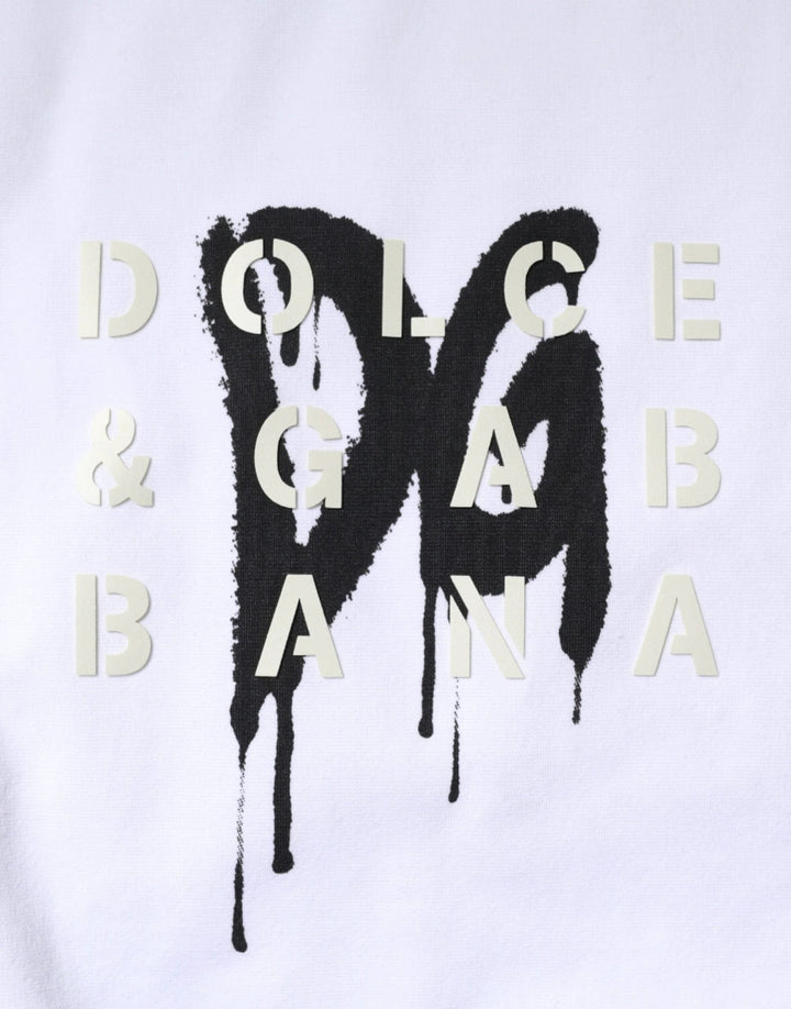 Dolce &amp; Gabbana White DG Logo Cotton Crew Neck T-shirt by Dolce &amp; Gabbana outlet now on sale