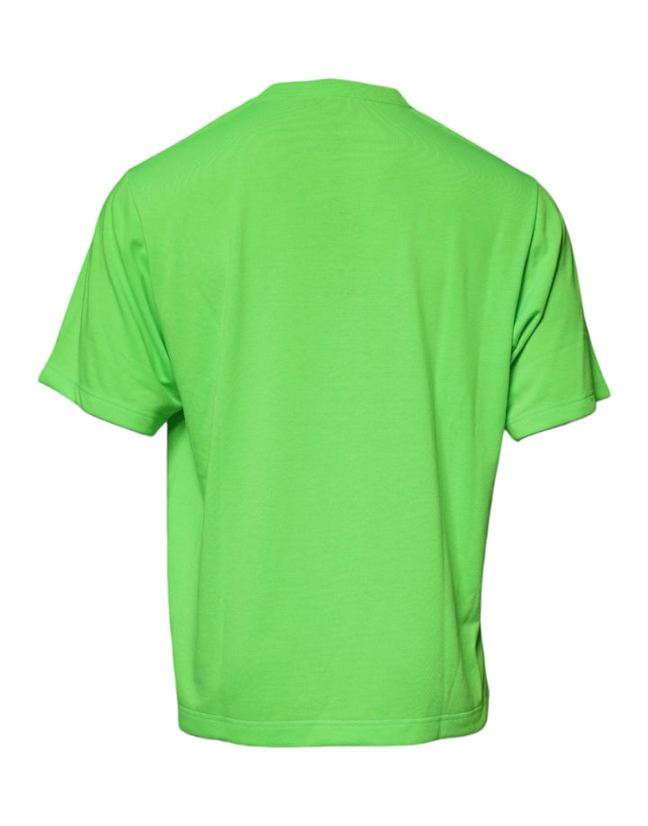Dolce &amp; Gabbana Green DG Logo Cotton Crew Neck T-shirt by Dolce &amp; Gabbana outlet now on sale