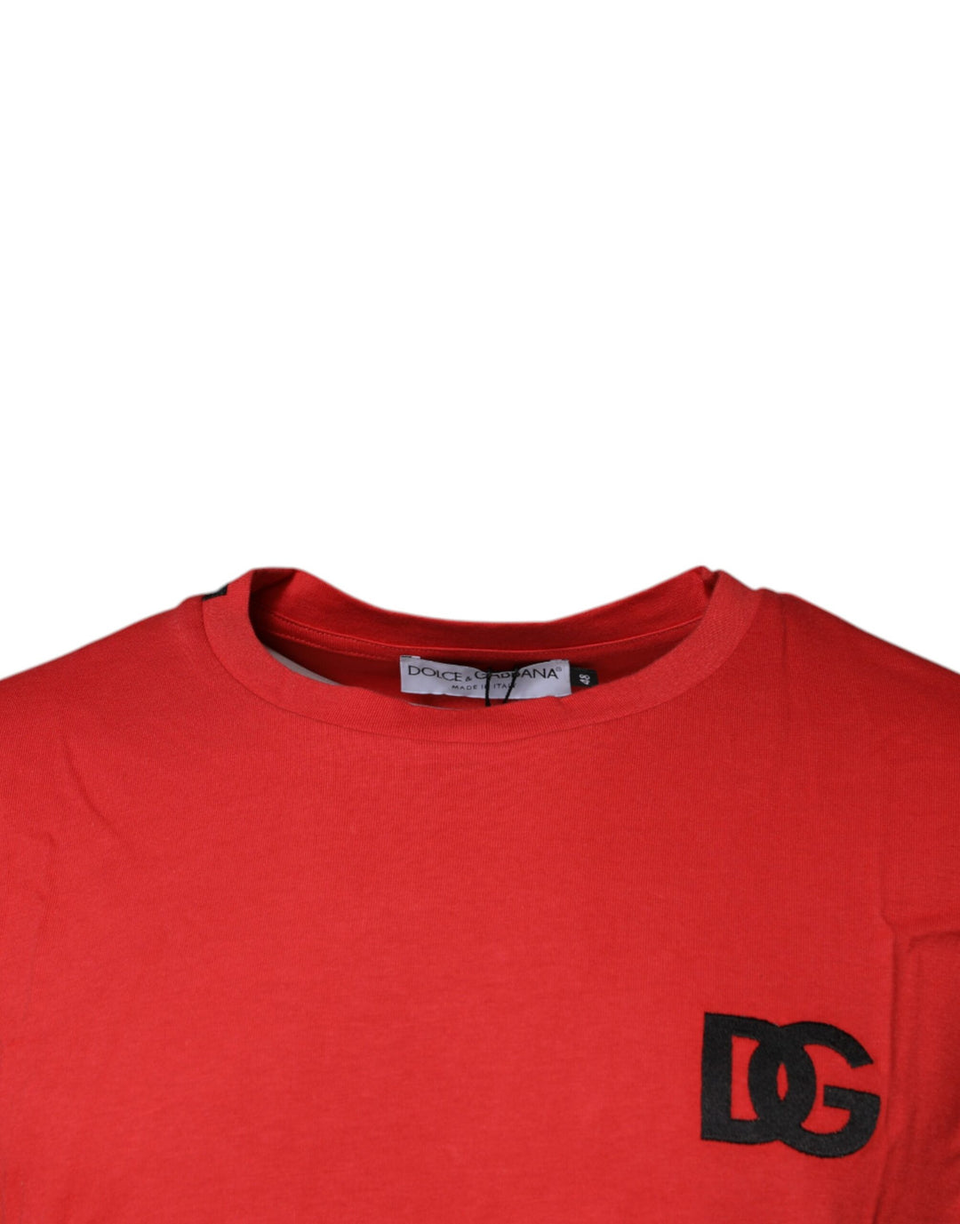 Dolce &amp; Gabbana Red DG Logo Cotton Crew Neck T-shirt by Dolce &amp; Gabbana outlet now on sale