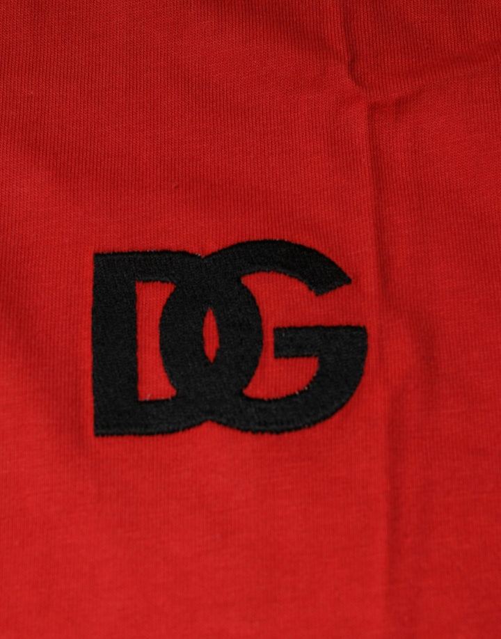 Dolce &amp; Gabbana Red DG Logo Cotton Crew Neck T-shirt by Dolce &amp; Gabbana outlet now on sale