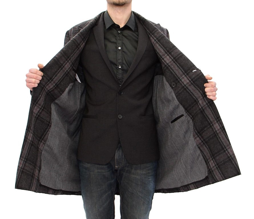 Dolce & Gabbana - Dolce & Gabbana Sicilia Checkered Wool Blend Coat - GJH10806 - 1 - Ask Me Wear