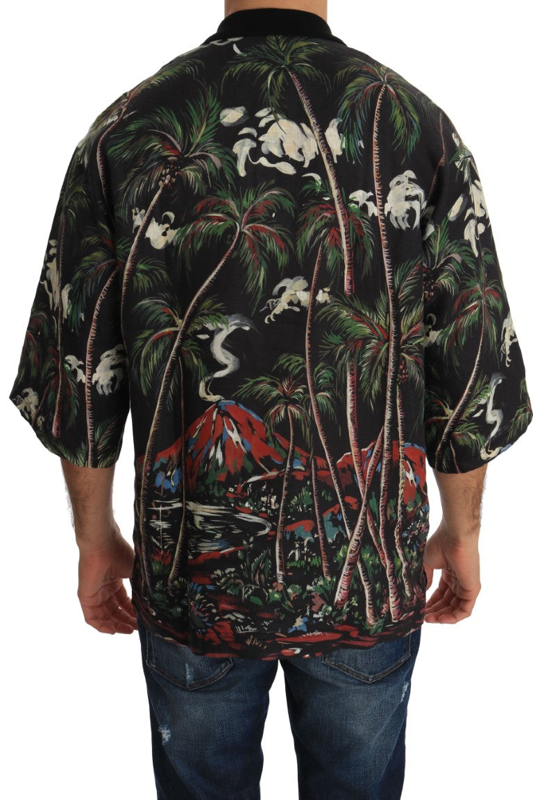 Dolce &amp; Gabbana Sample Sale Dolce &amp; Gabbana Black Volcano Sicily Short Sleeve T-Shirt - | Designer outlet