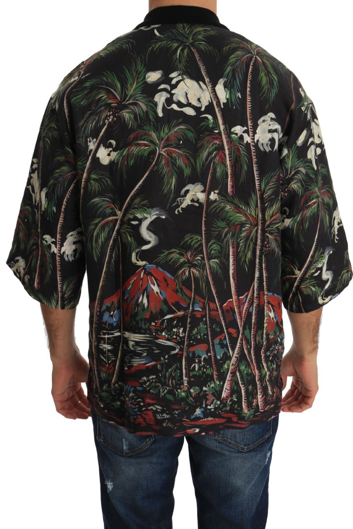 Dolce &amp; Gabbana Sample Sale Dolce &amp; Gabbana Black Volcano Sicily Short Sleeve T-Shirt - | Designer outlet