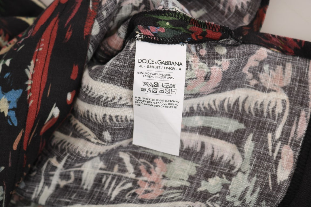 Dolce &amp; Gabbana Sample Sale Dolce &amp; Gabbana Black Volcano Sicily Short Sleeve T-Shirt - | Designer outlet