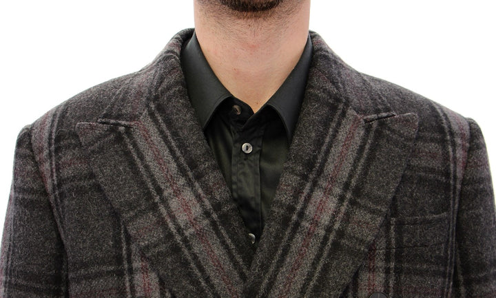 Dolce & Gabbana - Dolce & Gabbana Sicilia Checkered Wool Blend Coat - GJH10806 - 1 - Ask Me Wear