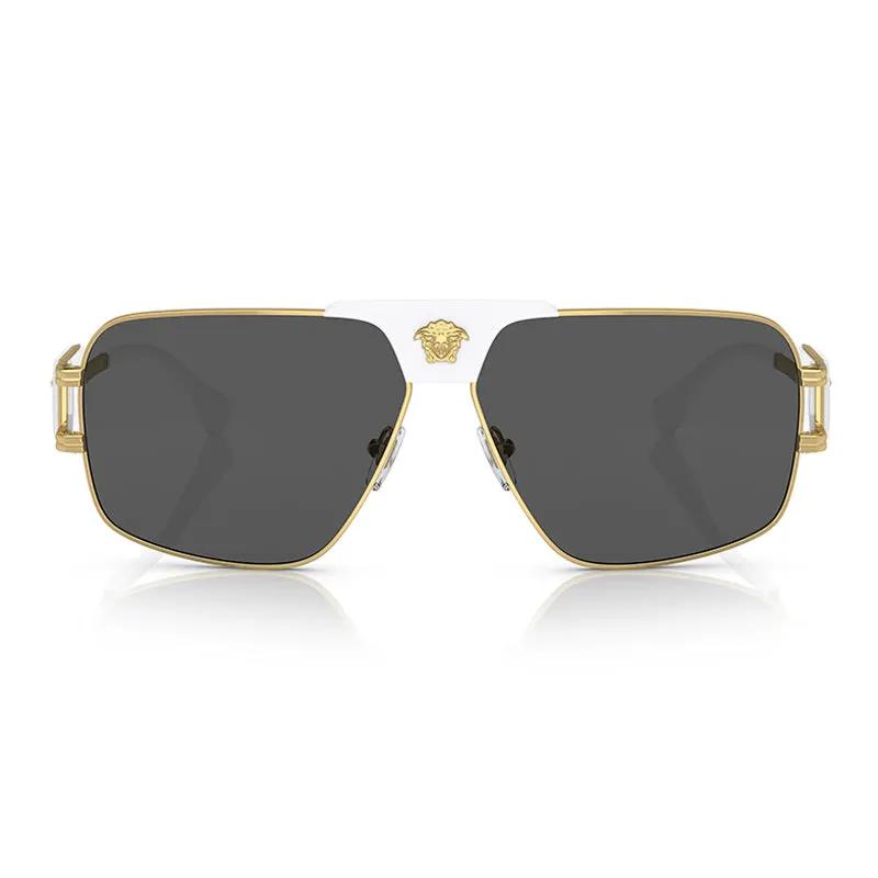 Versace Sample Sale | Versace Sunglasses Aviator Full Rim, Gold Frame And Dark Grey Lens Ve2251147187 - Sunglasses | Designer outlet