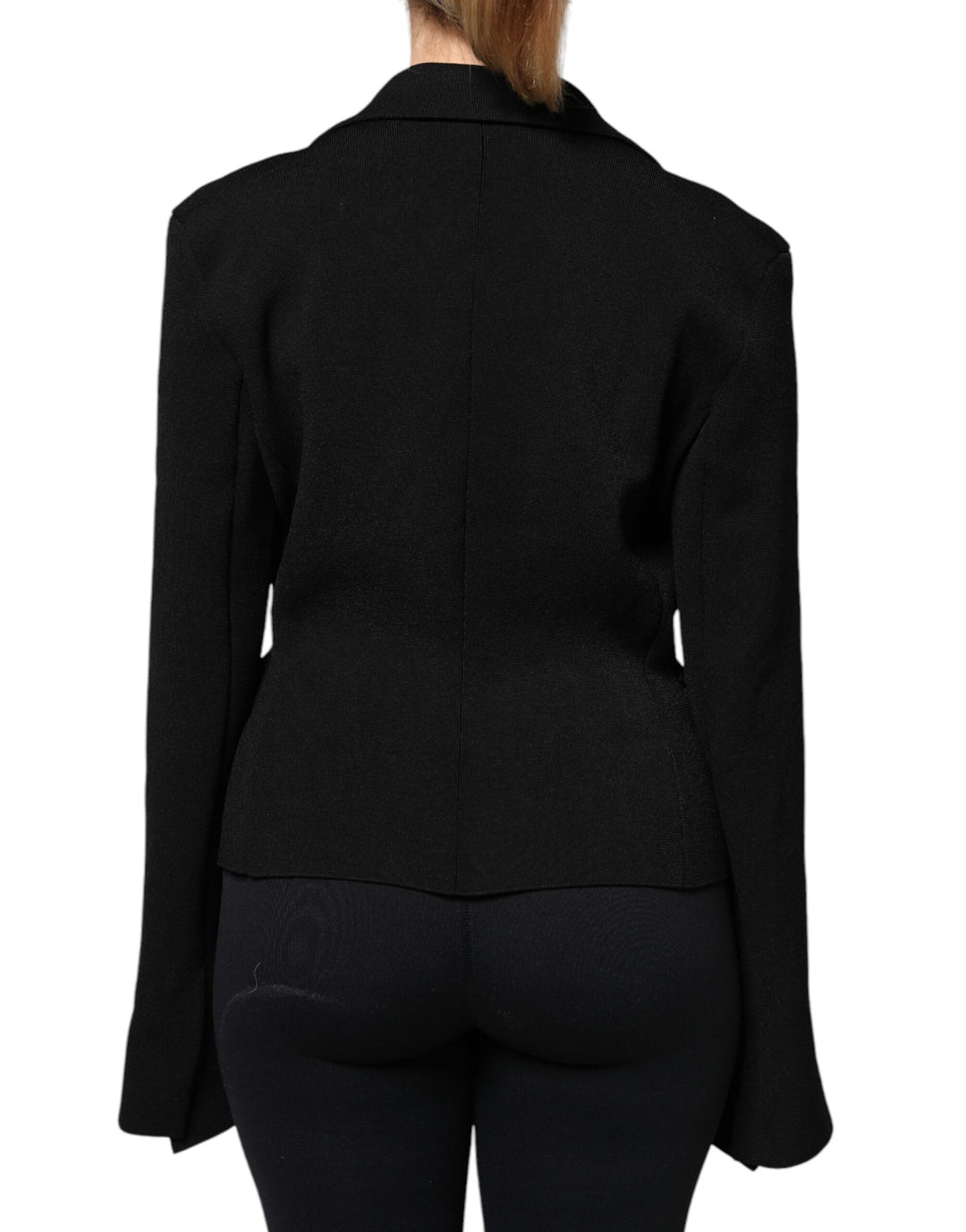 Dolce & Gabbana Black Viscose Single Breasted Blazer Jacket