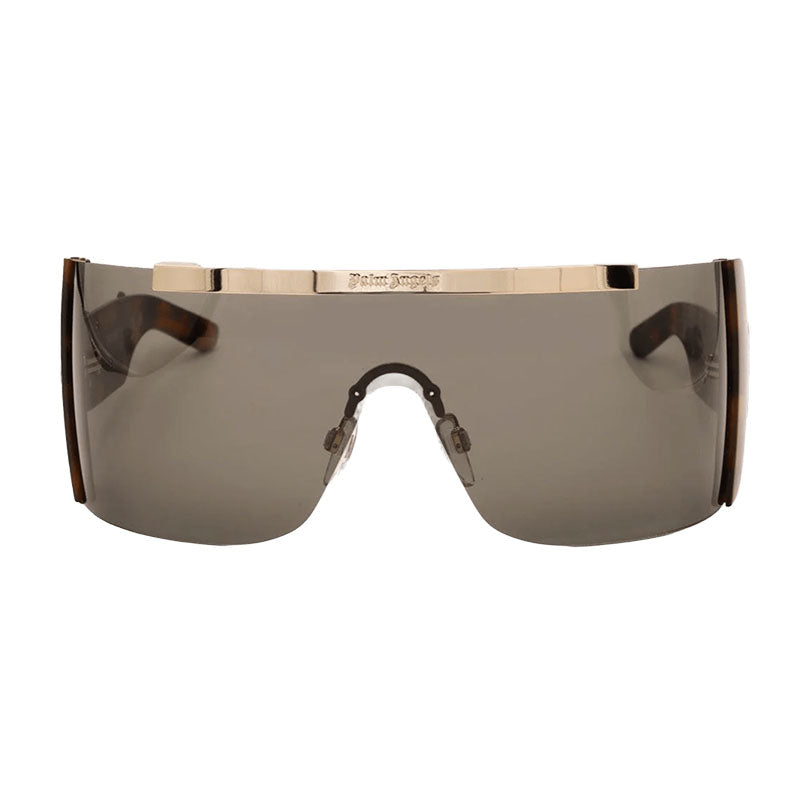 Palm Angels Sunglasses Shield Rimless, Havana Frame and Dark Grey Lens PERI032LOSANGELES6007