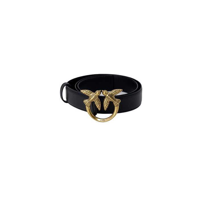 PINKO Black Leather Belt