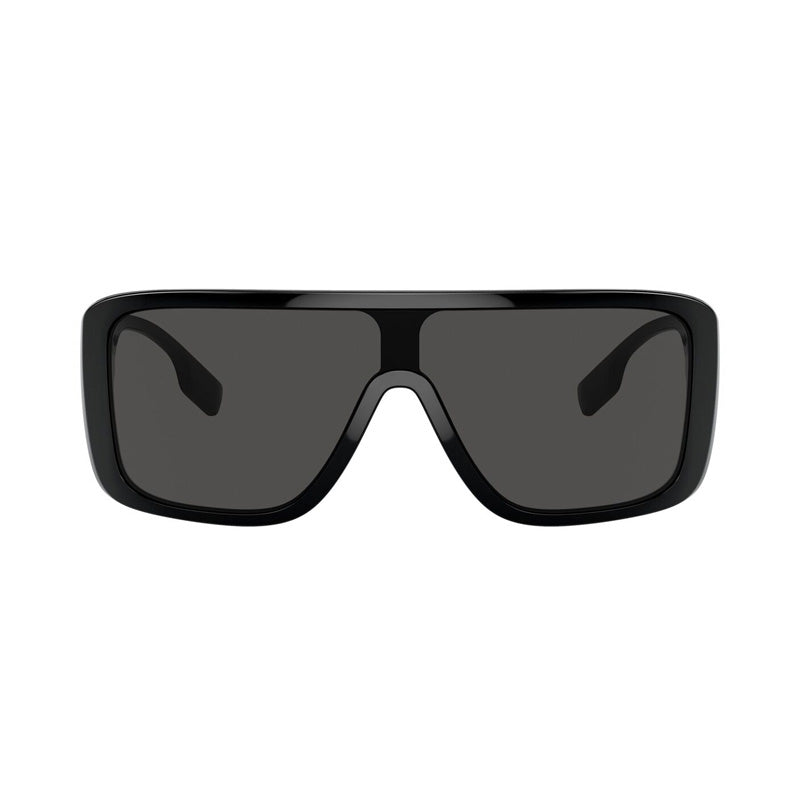 Burberry Sunglasses Shield Full Rim, Black Frame and Dark Grey Lens BE4401U300187