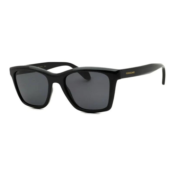 Salvatore Ferragamo Sunglasses Square Full Rim, Black Frame And Blue Grey Lens