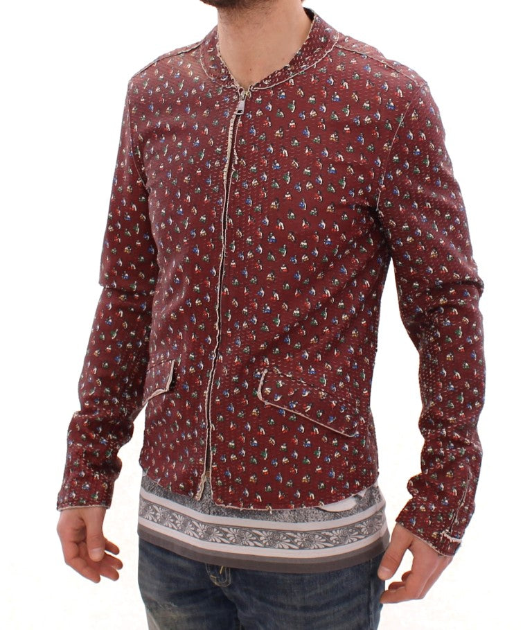 Dolce & Gabbana - Dolce & Gabbana Exclusive Boxer Print Bordeaux Leather Jacket - GSD12728 - 1 - Ask Me Wear