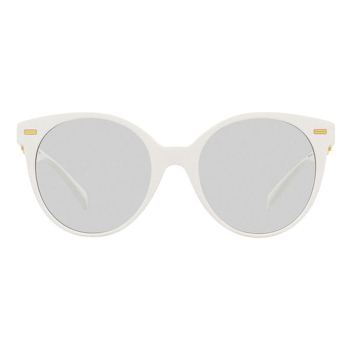 Versace Sunglasses Round Full Rim, White Frame and Grey Photochromic Lens VE4442314/M3