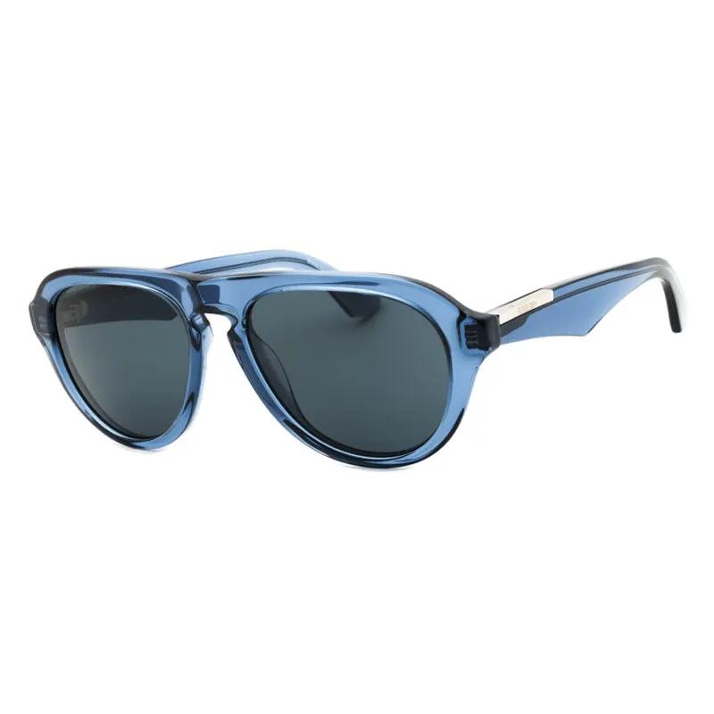 Burberry Sunglasses Aviator Full Rim, Blue Frame And Dark Grey Lens
