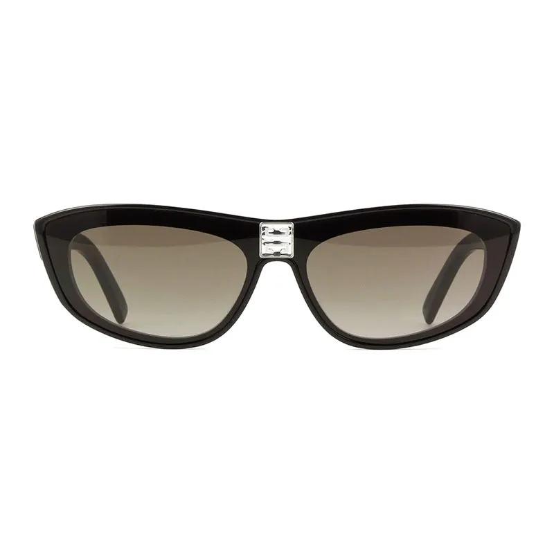 Givenchy Sunglasses Shield Full Rim, Shiny Black Frame And Brown Gradient Lens Gv40027I01B