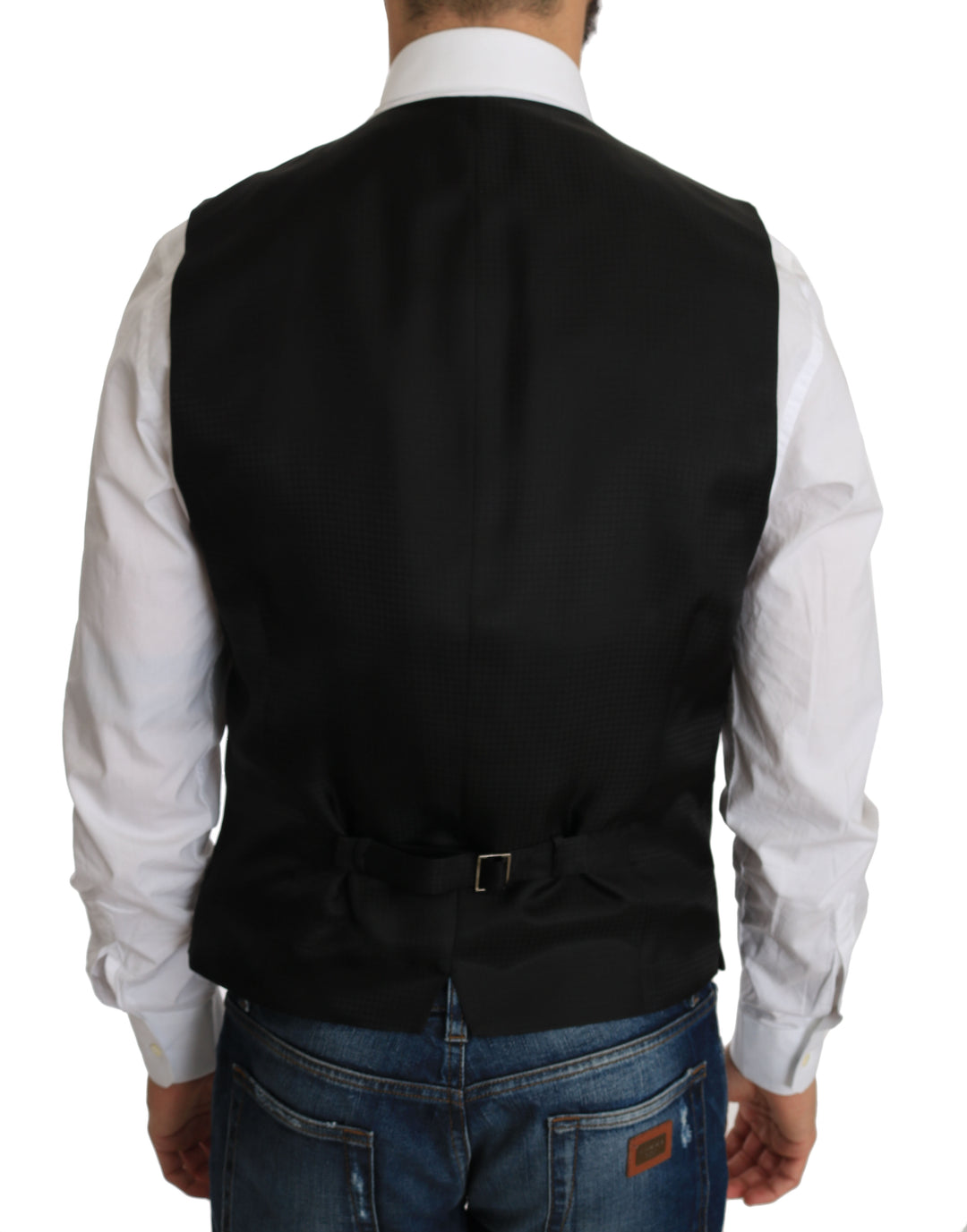 Dolce &amp; Gabbana Sample Sale Dolce &amp; Gabbana Black Silk Dress Waistcoat - | Designer outlet