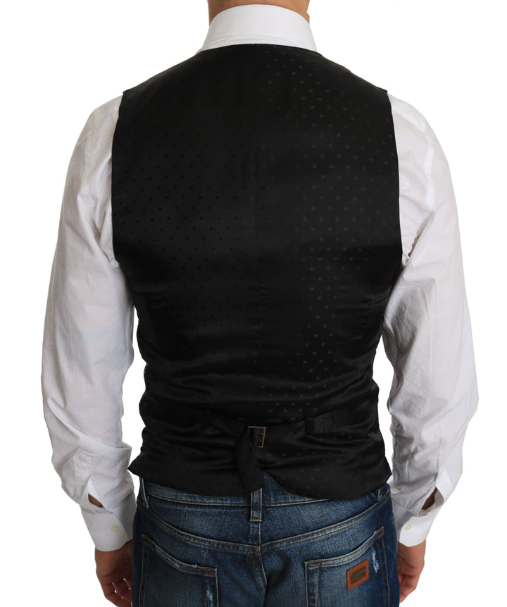 Dolce &amp; Gabbana Sample Sale Dolce &amp; Gabbana Black Wool Dress Waistcoat - | Designer outlet