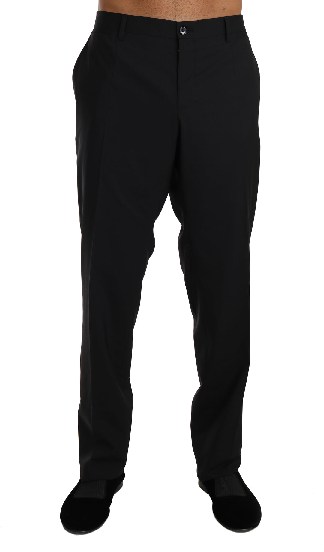 Dolce &amp; Gabbana Black Wool Stretch Formal Trousers by Dolce &amp; Gabbana outlet now on sale