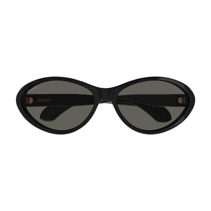 Gucci Sunglasses Cat Eye Full Rim, Shiny Black Frame and Smoke Lens GG1377S002